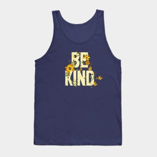 Anti bullying movement inspirational floral Be Kind top Tank Top